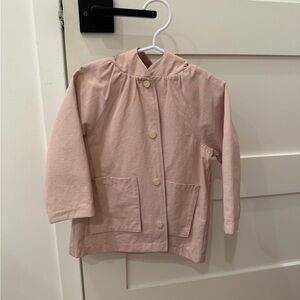 Zara Kids Light Pink Hooded Raincoat